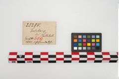 Etikett zu Bimetalldolchmesser (NHMW-PRAE-025288)